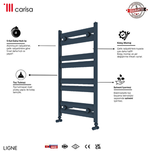 Ligne Aluminyum Havlupan 80,5x48 Cm Kumlu Antrasit