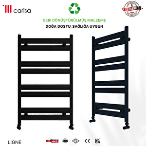 Ligne Aluminyum Havlupan 164,5x48 Cm Kumlu Siyah