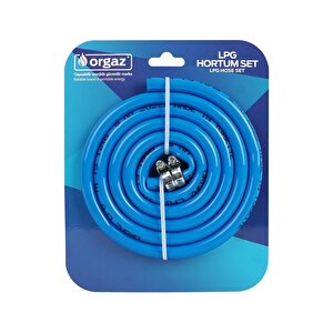 Lpg Hortum Seti 0,8 Mm 1.65 Cm Mavi (tüp Hortumu Ve Kelepçesi)