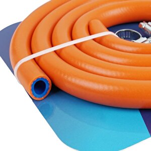 Lpg Hortum Seti 10'luk 165 Cm Turuncu (tüp Hortumu Ve Kelepçesi)