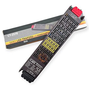 30 Amper Slim Şerit Led Trafosu 360w Fansız CT-2578