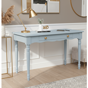 110 Cm Masif Mavi Tornalı Çalışma Masası