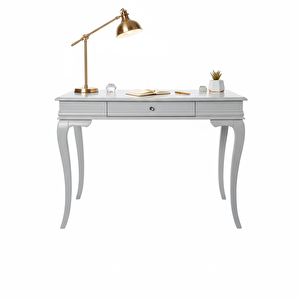 110 Cm Masif Rustik Gri Çalışma Masası