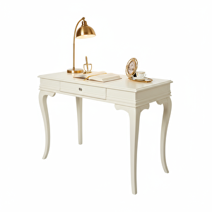 120 Cm Masif Rustik Krem Çalışma Masası