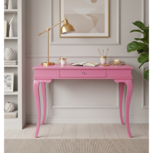 120 Cm Masif Rustik Pembe Çalışma Masası