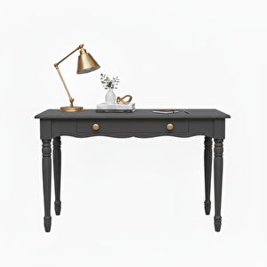 120 Cm Masif Antrasit Tornalı Çalışma Masası