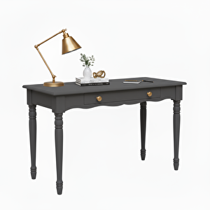 120 Cm Masif Antrasit Tornalı Çalışma Masası