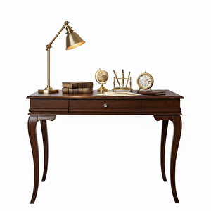 100 Cm Masif Rustik Koyu Ceviz Çalışma Masası