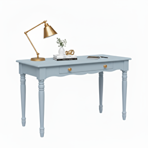 100 Cm Masif Mavi Tornalı Çalışma Masası