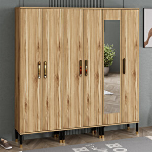 Demet-1-3-3 Ayaklı Aynalı Ayakkabılık Portmanto Vestiyer Dmt04