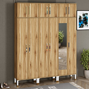 Buket-1-3-3-4-4-4 Ayaklı Aynalı Ayakkabılık Portmanto Vestiyer Bkt04