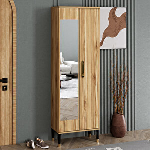 Demet-1 Ayaklı Aynalı Ayakkabılık Portmanto Vestiyer Dmt04