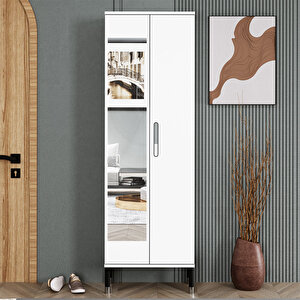 Demet-1 Ayaklı Aynalı Ayakkabılık Portmanto Vestiyer Dmt01