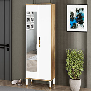 Buket-1 Ayaklı Aynalı Ayakkabılık Portmanto Vestiyer Bkt02