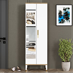 Buket-1 Ayaklı Aynalı Ayakkabılık Portmanto Vestiyer Bkt02