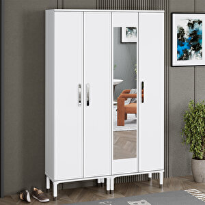 Buket-1-3 Ayaklı Aynalı Ayakkabılık Portmanto Vestiyer Bkt01