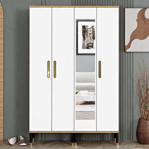 Demet-1-3 Ayaklı Aynalı Ayakkabılık Portmanto Vestiyer Dmt02