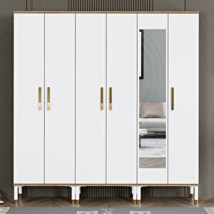 Buket-1-3-3 Ayaklı Aynalı Ayakkabılık Portmanto Vestiyer Bkt02