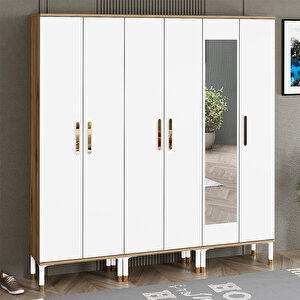 Buket-1-3-3 Ayaklı Aynalı Ayakkabılık Portmanto Vestiyer Bkt02