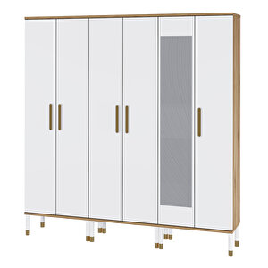 Buket-1-3-3 Ayaklı Aynalı Ayakkabılık Portmanto Vestiyer Bkt02