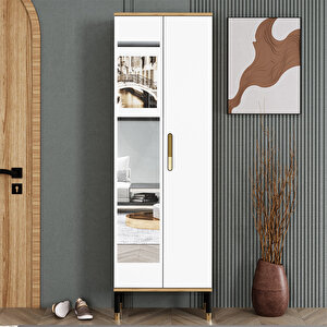 Demet-1 Ayaklı Aynalı Ayakkabılık Portmanto Vestiyer Dmt02