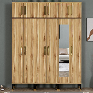 Demet-1-3-3-4-4-4 Ayaklı Aynalı Ayakkabılık Portmanto Vestiyer Dmt04