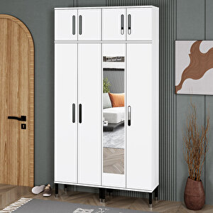 Demet-1-3-4-4 Ayaklı Aynalı Ayakkabılık Portmanto Vestiyer Dmt01