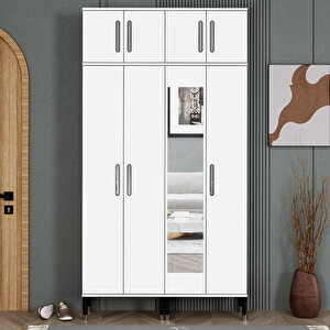 Demet-1-3-4-4 Ayaklı Aynalı Ayakkabılık Portmanto Vestiyer Dmt01