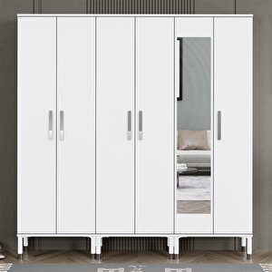 Buket-1-3-3 Ayaklı Aynalı Ayakkabılık Portmanto Vestiyer Bkt01