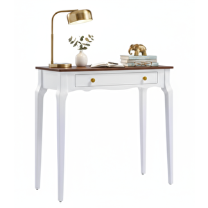 110 Cm Masif Konik Beyaz Ceviz Dresuar