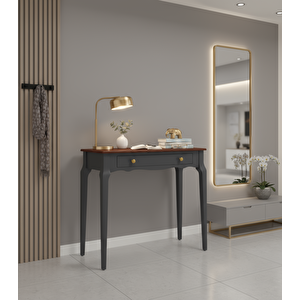 100 Cm Masif Konik Antrasit Ceviz Dresuar