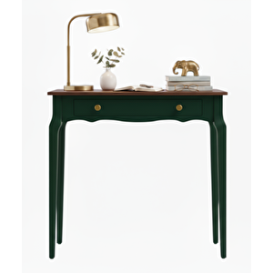 110 Cm Masif Konik Yeşil Ceviz Dresuar