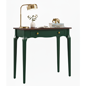 110 Cm Masif Konik Yeşil Ceviz Dresuar