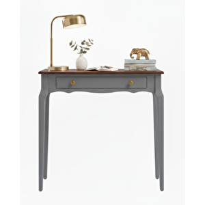 100 Cm Masif Konik Gri Ceviz Dresuar