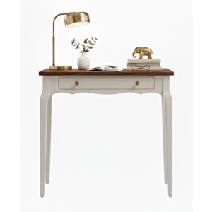 110 Cm Masif Konik Krem Ceviz Dresuar