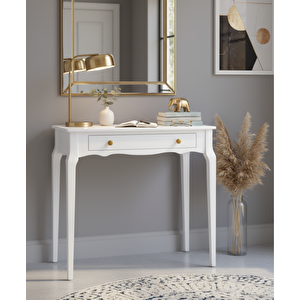 110 Cm Masif Konik Beyaz Dresuar