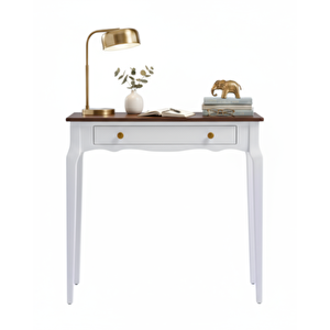 85 Cm Masif Konik Beyaz Ceviz Dresuar