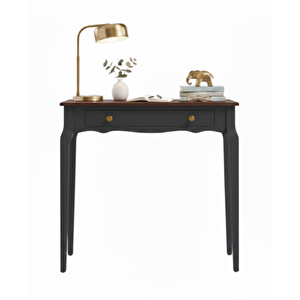 120 Cm Masif Konik Antrasit Ceviz Dresuar