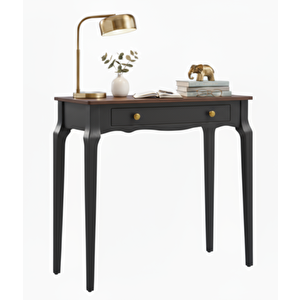 85 Cm Masif Konik Siyah Ceviz Dresuar