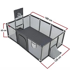 Brave Paws Köpek Oyun Evi, Kedi Köpek Doğum Evi, Köpek Çiti 180x120 Cm