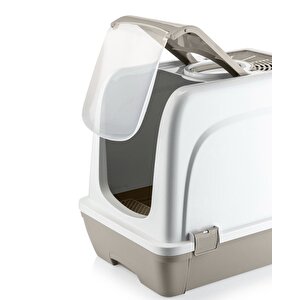 Orta Boy Çekmeceli Kapalı Kedi Tuvaleti Paspas Ve Kürek Hediyeli