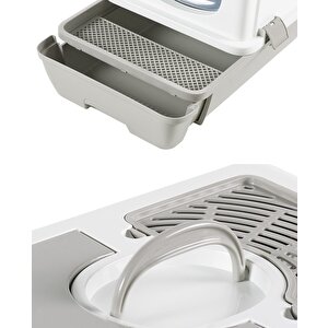 Orta Boy Çekmeceli Kapalı Kedi Tuvaleti Paspas Ve Kürek Hediyeli