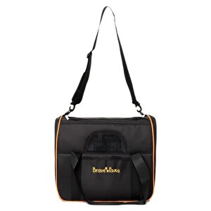 Reyo Brave Paws Kare Model Yırtılmaz Plastik Fileli Kedi Ve Köpek Taşıma Çantası Siyah