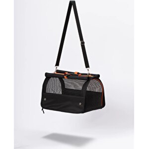 Reyo Brave Paws Flybag Plastik Yırtılmaz Fileli Kedi Ve Köpek Taşıma Çantası Seyahat Çantası Siyah 45x25x26cm