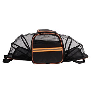 Brave Paws Hawaii Yırtılmaz Plastik Fileli Kedi Ve Köpek Taşıma Çantası Siyah