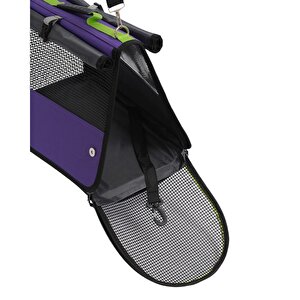 Reyo Brave Paws Flybag Plastik Yırtılmaz Fileli Kedi Ve Köpek Taşıma Çantası Seyahat Çantası Mor 45x25x26cm