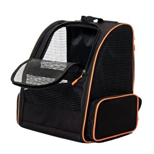 Brave Paws Plastik Fileli Piramit Model Yıkanabilir Kedi Ve Köpek Çantası Siyah