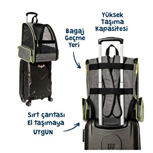 Reyo Brave Paws Plastik Fileli Piramit Model Yıkanabilir Kedi Ve Köpek Çantası Siyah