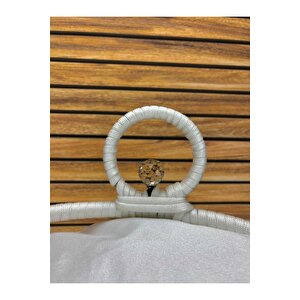 Reyo Lüxperi Kristal Taşlı İki Katlı Kedi Yatağı, Kedi Ranzası Beyaz