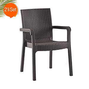 Holiday Markiz Sandalye 2'li Kahverengi